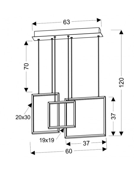 CANDELLUX KEOS LAMPA WISZĄCA 54X9 36W LED BIAŁY 4000K APETI A0026-330