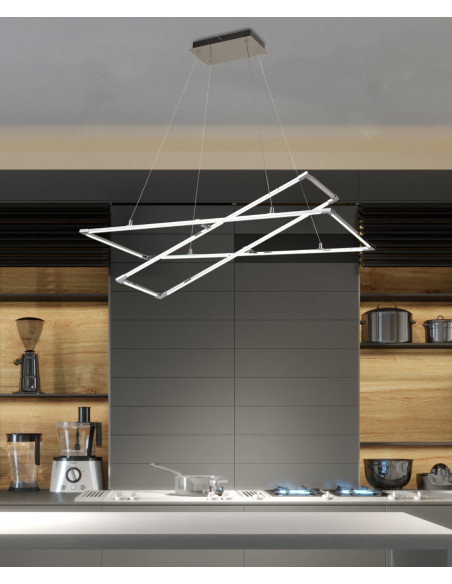 CANDELLUX KSEROS LAMPA WISZĄCA 90X44 45W LED CHROMOWY 4000K APETI A0033-321