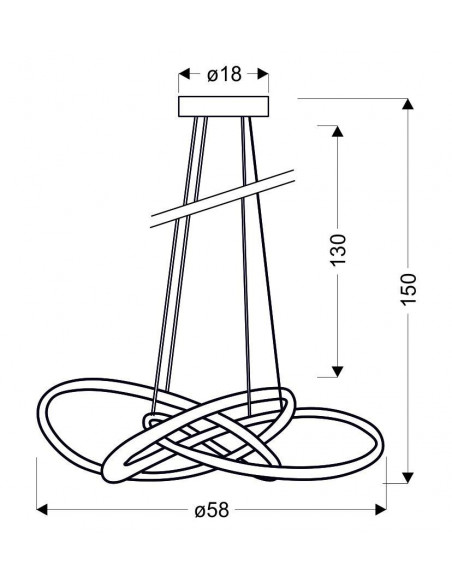 CANDELLUX DOUGLAS LAMPA WISZĄCA 58 40W LED BRĄZOWY 4000K APETI A0005-310