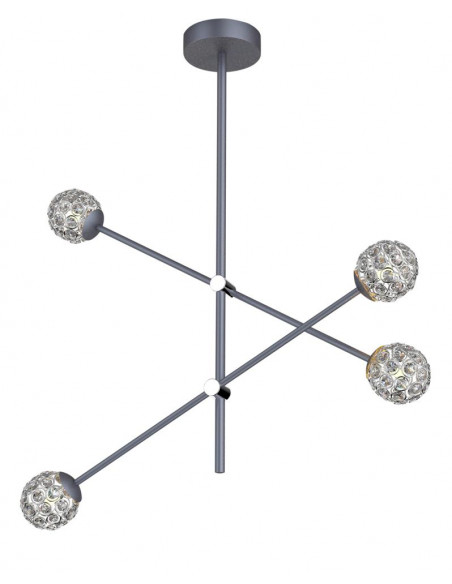 CANDELLUX PAKSOS LAMPA WISZĄCA 4XMAX 5W G9 LED SZARY APETI A0032-340