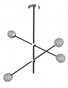 CANDELLUX PAKSOS LAMPA WISZĄCA 4XMAX 5W G9 LED CZARNY APETI A0032-341
