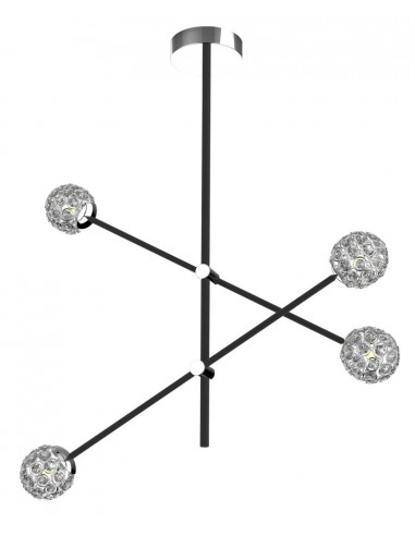 CANDELLUX PAKSOS LAMPA WISZĄCA 4XMAX 5W G9 LED CZARNY APETI A0032-341