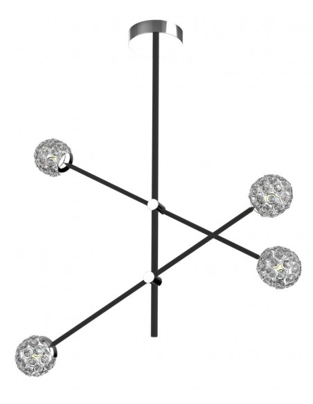 CANDELLUX PAKSOS LAMPA WISZĄCA 4XMAX 5W G9 LED CZARNY APETI A0032-341