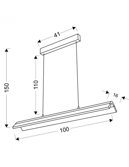 CANDELLUX CURACOA LAMPA WISZĄCA 100X16 33W LED BRĄZOWY 4000K APETI A0011-320