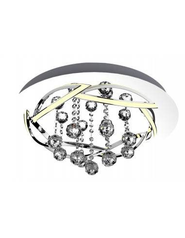 CANDELLUX KORFU LAMPA SUFITOWA PLAFON 50 30W LED CHROMOWY 4000K APETI A0016-160