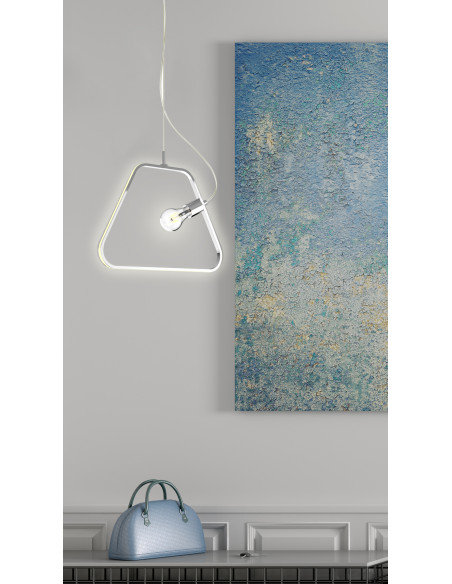CANDELLUX IKARIA LAMPA WISZĄCA 42 1X60W E27 LED+12W LED CHROMOWY 4000K APETI A0023-320