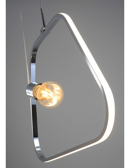 CANDELLUX IKARIA LAMPA WISZĄCA 42 1X60W E27 LED+12W LED CHROMOWY 4000K APETI A0023-320