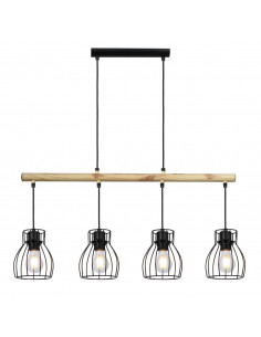 CANDELLUX BERNITA LAMPA WISZĄCA 4X60W E27 CZARNY 34-78117