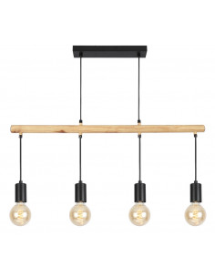 CANDELLUX IZZY LAMPA WISZĄCA 4X60W E27 CZARNY 34-77929