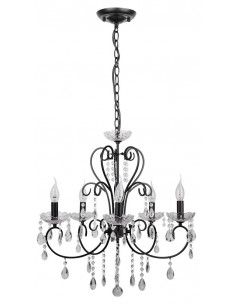 CANDELLUX AURORA LAMPA WISZĄCA 5*40W E14 CZARNY 35-73730