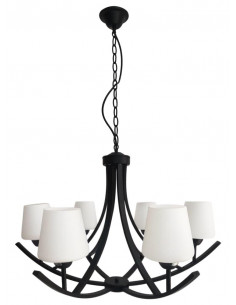 CANDELLUX LONDYN LAMPA WISZĄCA 6X60W E27 CZARNY 36-38845