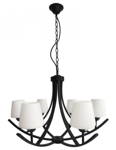 CANDELLUX LONDYN LAMPA WISZĄCA 6X60W E27 CZARNY 36-38845