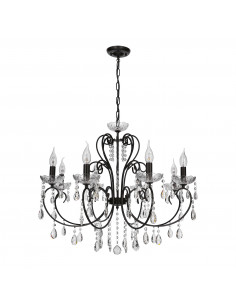 CANDELLUX AURORA LAMPA WISZĄCA 8*40W E14 CZARNY 38-73747