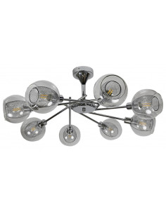 CANDELLUX OZZO LAMPA WISZĄCA 8X40W E14 CHROM KLOSZ BEZBARWNY 38-72283