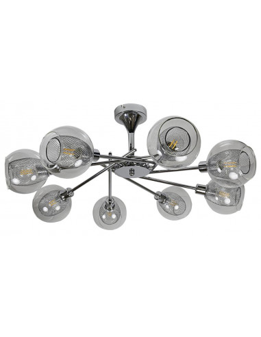 CANDELLUX OZZO LAMPA WISZĄCA 8X40W E14 CHROM KLOSZ BEZBARWNY 38-72283