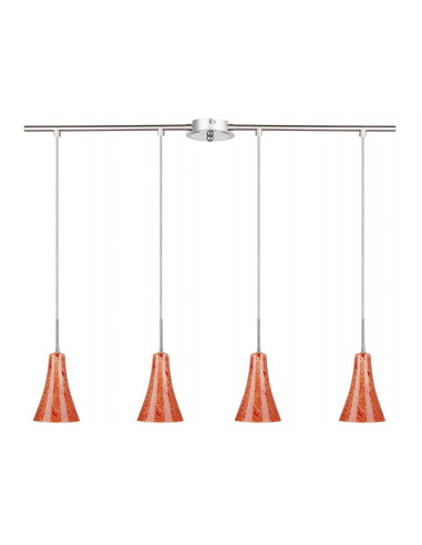 CANDELLUX RUFI LAMPA WISZĄCA 4X40 W E14 CHROM/SATYNA NIKIEL 34-14668