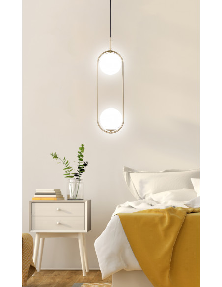 CANDELLUX CORDEL LAMPA WISZĄCA 2X28W G9 MOSIĄDZ 32-73464