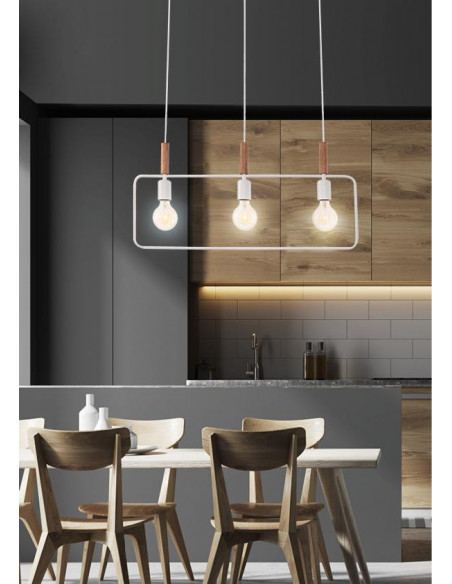 CANDELLUX FRAME LAMPA WISZĄCA 3X60W E27 BIAŁY 33-73532