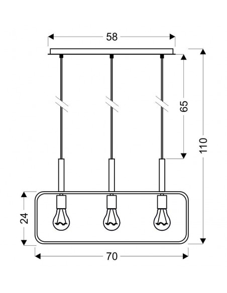 CANDELLUX FRAME LAMPA WISZĄCA 3X60W E27 BIAŁY 33-73532