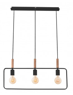 CANDELLUX FRAME LAMPA WISZĄCA 3X60W E27 CZARNY 33-73525