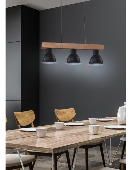 CANDELLUX VARIO LAMPA WISZĄCA 3X60W E27 CZARNY 33-73471