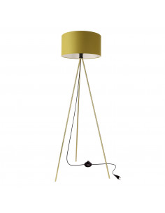 CANDELLUX VANTI  lampa podłogowa złoty 1x40W E27 abażur limonkowy 51-44709