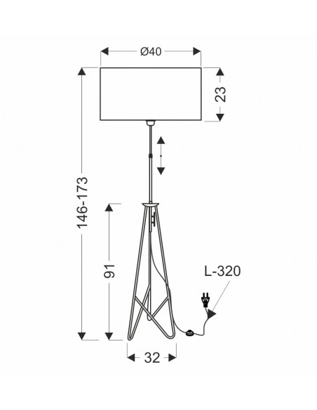 CANDELLUX FLOAT LAMPA PODŁOGOWA CZARNA 1X60W E27 ABAŻUR CZERWONY 51-78834