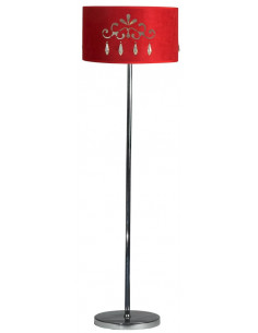 CANDELLUX DECOR LAMPA PODLOGOWA CZERWONA 1X60W E27 + ABAŻUR 77-30729 51-81158