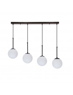 CANDELLUX Pompei lampy wiszące czarny 4x4x40 e27 klosz biały 34-09630