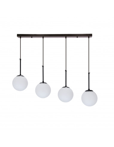 CANDELLUX Pompei lampy wiszące czarny 4x4x40 e27 klosz biały 34-09630