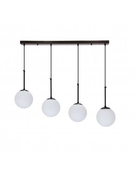 CANDELLUX Pompei lampy wiszące czarny 4x4x40 e27 klosz biały 34-09630