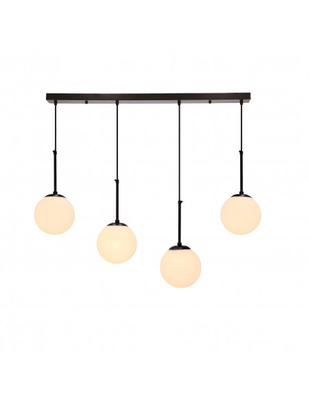 CANDELLUX Pompei lampy wiszące czarny 4x4x40 e27 klosz biały 34-09630