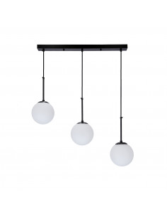 CANDELLUX Pompei lampa wisząca czarny 3x40w e27 klosz biały 33-09609