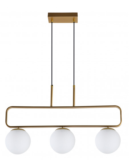 CANDELLUX Jove lampa wisząca mosiądz 3x20w g9 klosz biały 33-01573