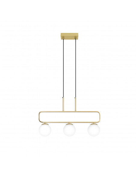 CANDELLUX Jove lampa wisząca mosiądz 3x20w g9 klosz biały 33-01573