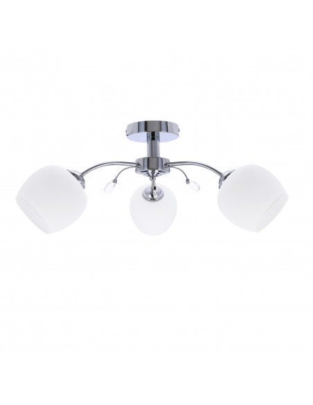 CANDELLUX Estar lampa sufitowa chromowy 3x40w e27 klosz biały 33-09432