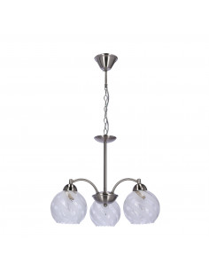 CANDELLUX Baida lampa wisząca satynowy 3x60w e27 klosz matowo transparentny 33-16409