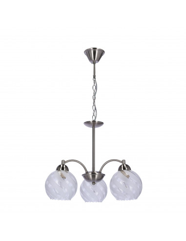 CANDELLUX Baida lampa wisząca satynowy 3x60w e27 klosz matowo transparentny 33-16409