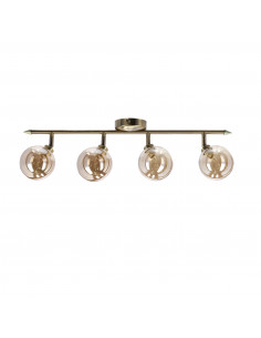 CANDELLUX Rodia lampa sufitowa listwa patynowy 4x40w g9 klosz bursztynowy 94-16560