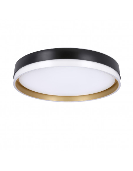 CANDELLUX Florida lampa sufitowa plafon biało złoty+czarny 24w led 38 cm klosz biały 13-11343