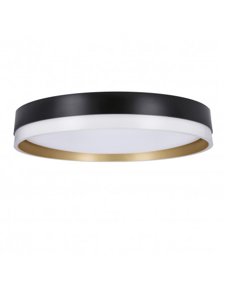 CANDELLUX Florida lampa sufitowa plafon biało złoty+czarny 24w led 38 cm klosz biały 13-11343