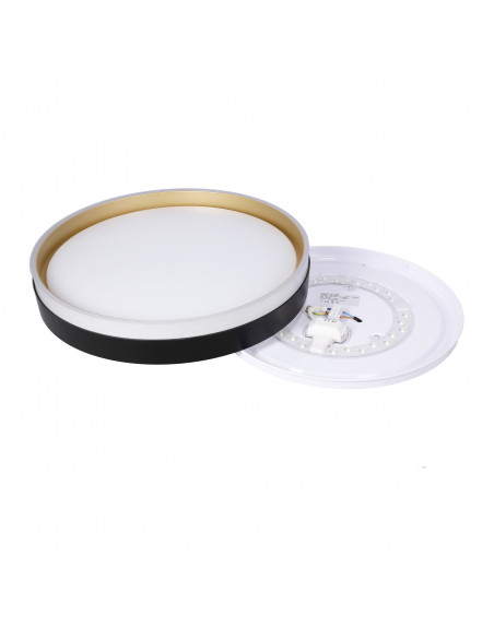 CANDELLUX Florida lampa sufitowa plafon biało złoty+czarny 24w led 38 cm klosz biały 13-11343