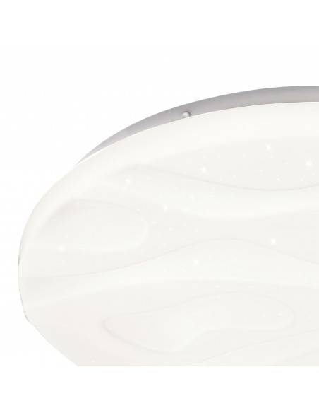 CANDELLUX Nevada lampa sufitowa plafon biały 24w led 38,5 cm klosz biały efect sky 13-11336