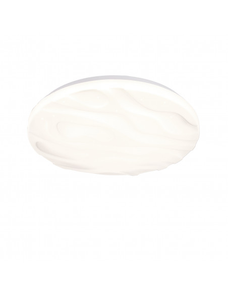 CANDELLUX Nevada lampa sufitowa plafon biały 24w led 38,5 cm klosz biały efect sky 13-11336