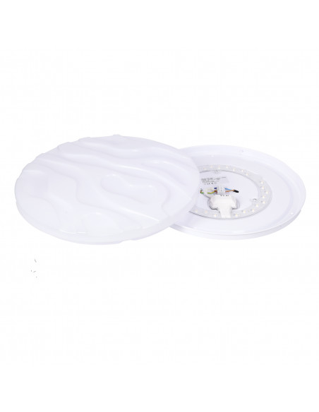 CANDELLUX Nevada lampa sufitowa plafon biały 24w led 38,5 cm klosz biały efect sky 13-11336