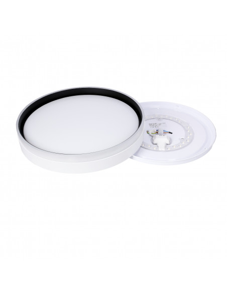 CANDELLUX Florida lampa sufitowa plafon biały+czarny 24w led 39 cm klosz biały 13-11305