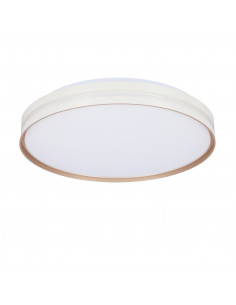 CANDELLUX MONTANA LAMPA SUFITOWA PLAFON BIAŁY+ZŁOTY 24W LED 40 CM KLOSZ BIAŁY 14-11312