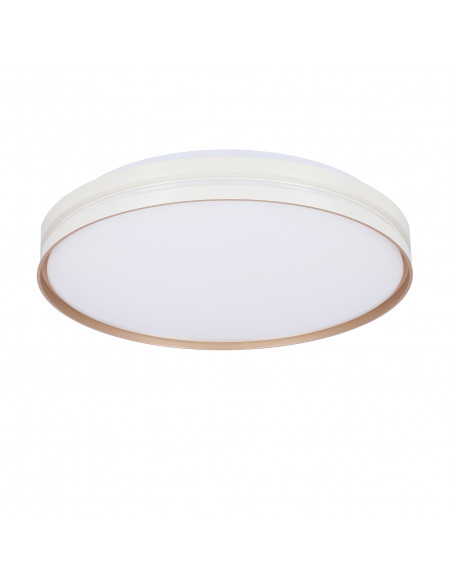 CANDELLUX MONTANA LAMPA SUFITOWA PLAFON BIAŁY+ZŁOTY 24W LED 40 CM KLOSZ BIAŁY 14-11312