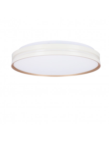 CANDELLUX MONTANA LAMPA SUFITOWA PLAFON BIAŁY+ZŁOTY 24W LED 40 CM KLOSZ BIAŁY 14-11312