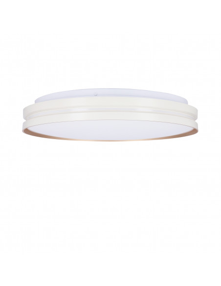 CANDELLUX MONTANA LAMPA SUFITOWA PLAFON BIAŁY+ZŁOTY 24W LED 40 CM KLOSZ BIAŁY 14-11312